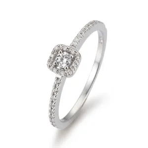 SOFIA DIAMONDS 14 k fehérarany gyűrű 0,22 ct gyémántokkal  gyűrű BE41/05802-W #378192