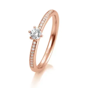 SOFIA DIAMONDS 14 k rózsaarany gyűrű 0,29 ct gyémántokkal  gyűrű BE41/05805-R #378269