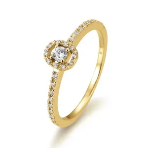 SOFIA DIAMONDS 14 k sárga arany gyűrű 0,22 ct gyémántokkal  gyűrű BE41/05801-Y #378148