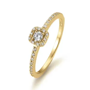 SOFIA DIAMONDS 14 k sárga arany gyűrű 0,22 ct gyémántokkal  gyűrű BE41/05802-Y #378181