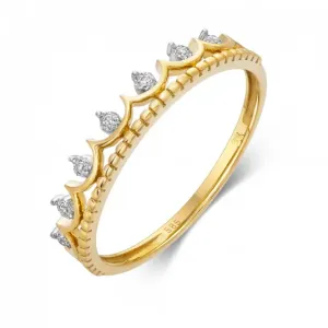 SOFIA DIAMONDS aranygyűrű gyémántokkal 0,032 ct  gyűrű GEMBG29449-11 #378611