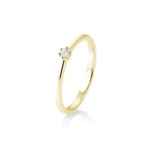 SOFIA DIAMONDS sárga arany gyűrű 0,05 ct gyémánttal  gyűrű BE41/85770-Y #381257