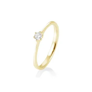 SOFIA DIAMONDS sárga arany gyűrű 0,10 ct gyémánttal  gyűrű BE41/82144-Y #381238