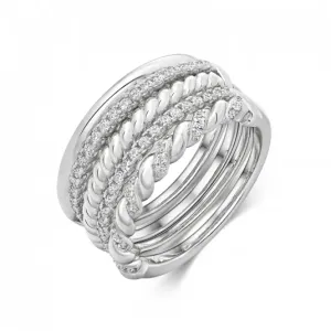 SOFIA ezüstgyűrű különböző gyűrűkkel  gyűrű CORZC97826-2 #385762