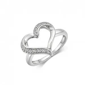 SOFIA ezüstgyűrű szívvel  gyűrű ANSR120171CZ1 #379433