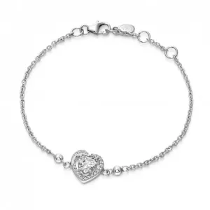 SOFIA ezüst karkötő szívvel  karkötő AESOF-AB0659Z/R #375015