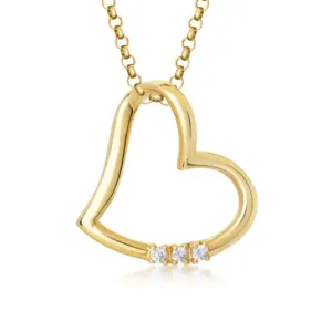 SOFIA DIAMONDS arany szív medál gyémántokkal 0,03 H/I  medál AUAOQP14J0P-H-I