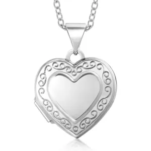SOFIA ezüst medalion szív  medál HNP33634-RO