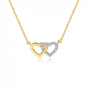 SOFIA DIAMONDS arany nyaklánc, amelyet szív és 0,05 ct gyémánt köt össze  nyaklánc GEMCS30038-18