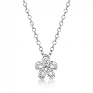 SOFIA ezüst cirkóniás virág nyaklánc  nyaklánc IS028CT301-38-45