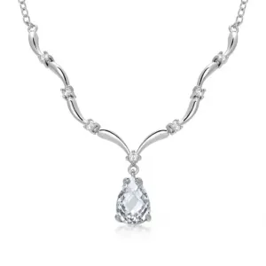SOFIA ezüst nyaklánc könnycsepp alakú cirkóniával  nyaklánc AEAN0386Z/R