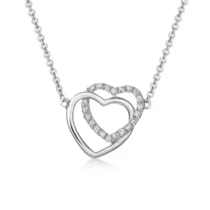 SOFIA ezüst nyaklánc összekapcsolt szívek  nyaklánc CK2010230610-38-45