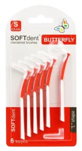 SOFTdent Butterfly fogköztisztító kefe hajlított S 0,5 mm