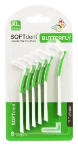 SOFTdent Butterfly fogköztisztító kefe hajlított XL 0,8 mm