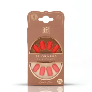 SOSU Cosmetics Műkörmök Coral Kiss (Salon Nails) 30 db