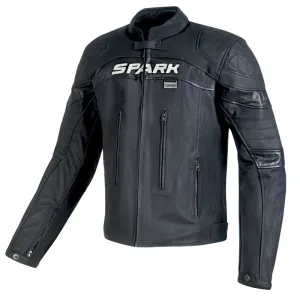 Férfi bőr motoros kabát SPARK Dark  fekete  S
