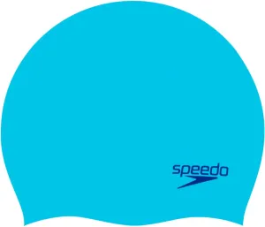 Speedo plain moulded silicone junior cap világos kék #1128691