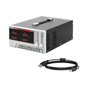 Labor tápegység - 0–30 V - 0–5 A DC - 2 x 150 W + 15 W - 5 memóriahely - LED kijelző - USB/RS232 | Stamos Soldering
