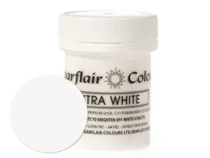 Extra fehér zselés pasztafesték - élelmiszer fehérítő 42 g - Sugarflair Colours