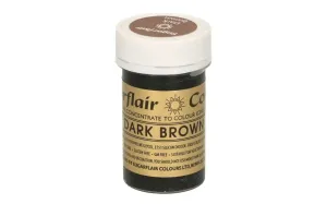 Barna gélszín Sötétbarna - Dark brown 25 g - Sugarflair Colours #1125735