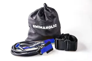 Erősítő gumi úszóknak swimaholic safety cord short belt kék #1516719