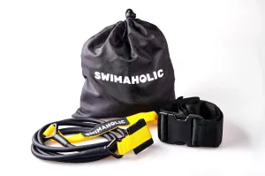 Erősítő gumi úszóknak swimaholic safety cord short belt sárga #1516720