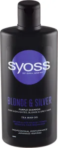 Syoss Sampon szőke és ősz hajra Blond & Silver (Purple Shampoo) 440 ml