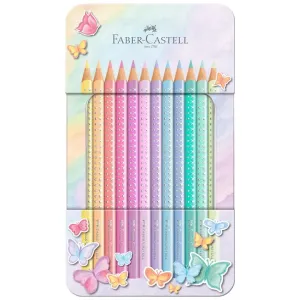 Faber Castell színes ceruzák Sparkle 12 ks (Szines ceruzák fém dobozban)