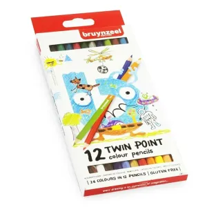 Kétoldalas színes ceruzák gyerekeknek Bruynzeel Holland / 12 db - 24 árnyalat ()