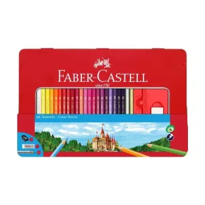 Színes ceruza Faber-Castell szett 48 szín fém tartóban (színes ceruzák)