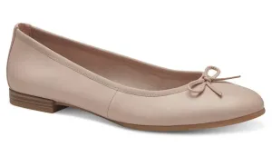 Tamaris női bőr balerina cipő - rózsaszín #1480201
