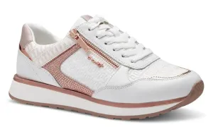 Tamaris női sportos félcipő - fehér/rózsaszín #1465274