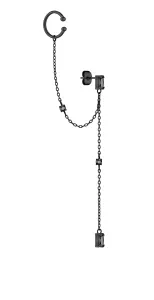 Tamaris Luxus fekete single fülbevaló TJ-0132-E-70 - 1 db