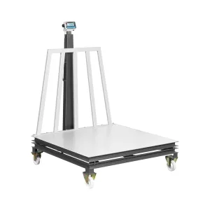 TEM Platform mérleg - hitelesítve - 500 g (0–1500 kg) / 1 kg (1500–2000 kg) - 1500 x 1500 mm - görgőkkel