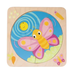 Fa puzzle a pillangó fejlődése Butterfly Life 4in1 Tender Leaf Toys 4 szakasz
