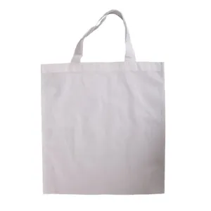 Pamut táska rövid fogantyúval fehér 38 x 42 cm (bevásárlótáska Pentart)