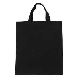 Pamut bevásárló táska fekete - 38 x 42 cm (dekorálható termék)