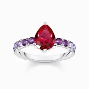 THOMAS SABO gyűrű Solitaire ring with red and violet stones  gyűrű TR2442-477-7 #1311059