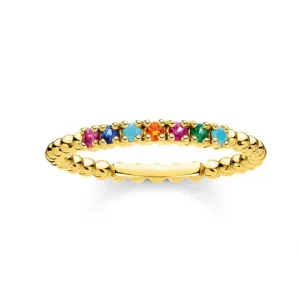 THOMAS SABO gyűrű Ring dots colourful Stones gold  gyűrű TR2323-488-7 #387738