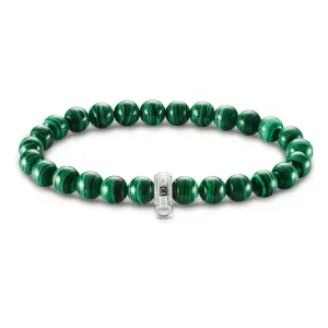 THOMAS SABO charm karkötő Green stones  karkötő X0284-475-6 #639770