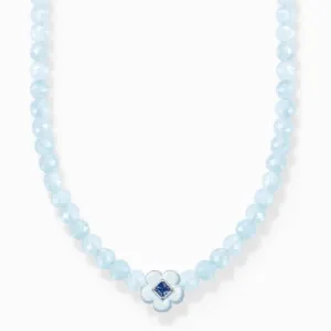 THOMAS SABO nyaklánc Flower with blue jade beads  nyaklánc KE2182-496-1