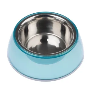 TIAKI csúszásmentes etetőtál kutyáknak, macskáknak, átlátszó kék- 850 ml, Ø 21 cm