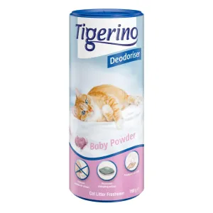 2x700g Tigerino Refresher - alom szagtalanító macskáknak Babapúder illat