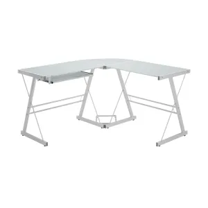 L alakú íróasztal-fehér
