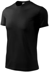 Aszimmetrikus nyakkivágású póló, fekete, L