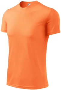 Aszimmetrikus nyakkivágású póló, neon mandarin, 3XL