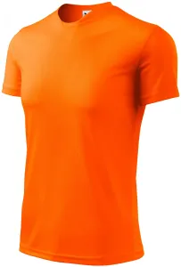 Aszimmetrikus nyakkivágású póló, neon narancs, L