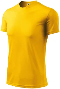 Aszimmetrikus nyakkivágású póló, sárga, S
