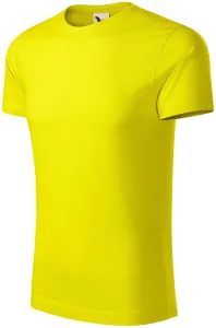Bio pamut férfi póló, citromsárga, XL