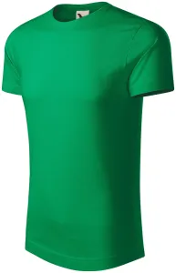 Bio pamut férfi póló, zöld fű, XL